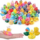 12 Stück Badeente Set Badespielzeug Badewannenspielzeug mit Abflussloch...