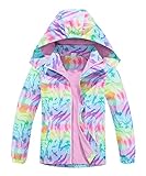 CAMLAKEE Mädchen Regenjacke Gefütterte Kinder Softshelljacke...