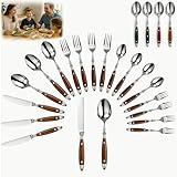 20-teiliges Edelstahl-Besteckset für 4 Personen, hochwertiges Gabel- und...