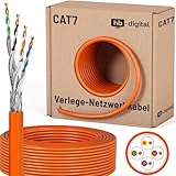 HB-DIGITAL 25m cat 7 Netzwerkkabel LAN Verlegekabel Cable -...