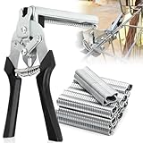 Wurstclipper Zange, Zaunzange mit 600 M-Clips, Hog Ringzange, Hog Ring...