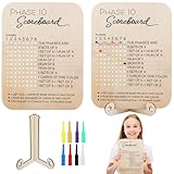 Anzeigetafel-Set aus Holz, inklusive Ständer und bunten Heringen für 8...