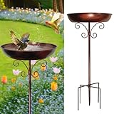 Restorgan Vogelbad für den Garten,Vogeltränke Stehend,35In Metall Vintage...