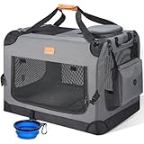 Morpilot Hundetransportbox L 70x52x52cm, faltbar Hundebox Auto Zuhause für...