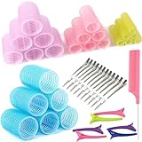 51 Stück Selbsthaftend Lockenwickler Set, Hair Rollers mit...