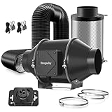 Brogachy Abluftset 100mm Rohrventilator 363m³/h,Dreiphasiger EC-Motor...