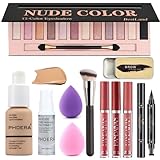 All in One Makeup Set 12 Colours Eyeshadow Palette Matte Foundation Face...