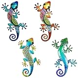 4-stückiges vielfarbiges Geckos-Gartenzäun-dekorationsset,...