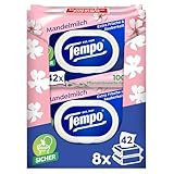 Tempo Toilettenpapier Feucht Mandelmilch & Panthenol, 16er Pack (8 x 2 x 42...