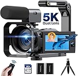 5K Videokamera 56 MP Camcorder Doppelobjektiv WiFi IR-Nachtsicht...