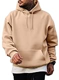 JMIERR Baumwolle Hoodie Herren Freizeit Sweatshirts mit Taschen Winter...