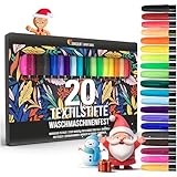 20 Textilstifte Waschmaschinenfest - Textilfarbe Waschmaschinenfest -...