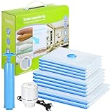 Vakuumbeutel für Kleidung mit Elektrischer Luftpumpe, 10 Stück...