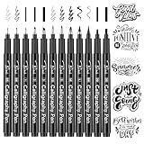 APOGO Kalligraphie Stifte Set, Schwarz Handlettering Starter Set 12...