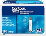 Contour-Next Bayer Blood Glucose Test Strips, 100 Count