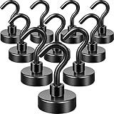 Neosmuk Schwarze Magnethaken, 20kg Hochleistungs-Erdmagnete mit Haken,...