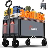 3 in 1 Bollerwagen Faltbar, 360 Lbs Leichter Bollerwagen Mit...