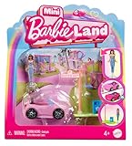 Barbie Mini BarbieLand Puppen und -Spielzeugfahrzeugset, ca. 4 cm große...