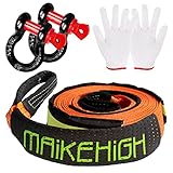 MAIKEHIGH Abschleppseil 5M x 5cm, 10 Tonnen (22,000 Lbs) Polyester Tow Rope...