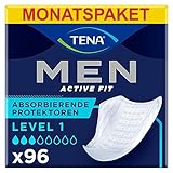 TENA MEN Absorbierende Protektoren, Level 1-96 Einlagen im Monatspaket (8 x...