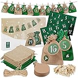 Jute Adventskalender zum Befüllen: Stoff Adventskalender zum...