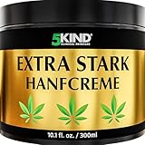 5kind Extra Starke Hanfcreme 300ml - Hochkonzentriertes Hanföl und...