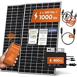 Solarway® 1000W Balkonkraftwerk 800W komplett Steckdose - neuester 800...