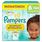Pampers Premium Protection Größe 6, 144 Windeln, 13kg-18kg, Doppelter...