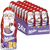 Milka Weihnachtsmann Alpenmilch 24 x 45g I Schoko Weihnachtsmann...