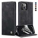 owlhold Hülle iPhone 14 Plus klapphülle Premium Lederhülle Weiches...