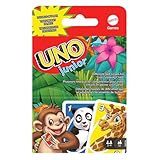 Mattel Games Uno Junior, Uno Kartenspiel, vereinfachte Version mit...