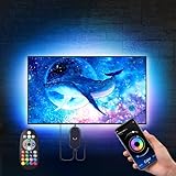 LED TV Hintergrundbeleuchtung für TV 75 bis 85 zoll, LED Strip 5m, Sync zu...