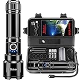 Blukar Taschenlampe LED Aufladbar, 500000 Lumen Extrem Hell Zoombare...