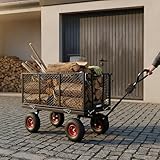 ONBEST Bollerwagen mit klapp baren Seitenwänden – Gartenwagen für 550...