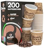 Eurocali 200 Espresso Pappbecher 65ml Biologisch Abbaubare Kaffee...