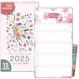 Familienkalender 2025 5 Spalten GARTENLIEBE Familienplaner 2025 und Okt-Dez...