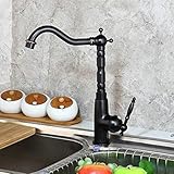 VASDEV Schwarzes Finish, Küchenspüle, drehbarer Wasserhahn,...