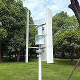 800W Windkraftanlage Vertikal 12V 24V 48V Windgenerator mit Laderegler 3...