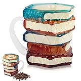 JWTRSVTY Painted Book Mug, Gemalte Buchbecher, Neuheit 3D Gemalte Bücher...