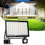NATPOW 100W Led Strahler mit Bewegungsmelder außen, 11000LM 6000K...