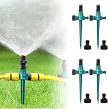 4Pcs Rasensprenger,Wassersprenger Garten,360° Sprühregner,Sprinkler...