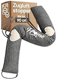 Praknu Zugluftstopper 90cm - Waschbar - Energiesparend - Extra Schwer -...