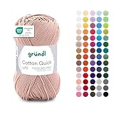 Gründl Wolle Cotton Quick uni - dünne Wolle zum Häkeln - Strickgarn -...