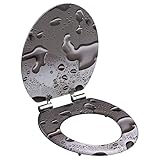 SCHÜTTE WC-Sitz Holzkern GREY STEEL, Toilettensitz Grau mit...