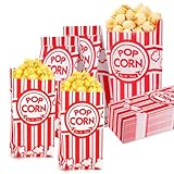 100 Stück Popcorn Tüten, 21 x 9 cm Papier Box Candy Tüte, Klein...