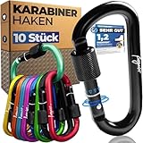 Karabinerhaken klein 10 STÜCK, Karabiner Schlüsselanhänger, Carabiner...