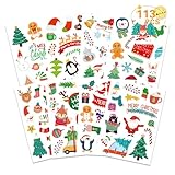 Aufkleber Weihnachten Weihnachtsdeko - 128 Stück Weihnachtssticker...