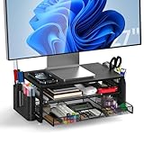 MOWETOO Monitor Ständer mit 2 Ebenen,Druckerständer, Monitorständer mit...