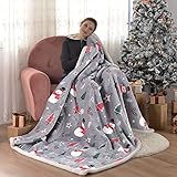 SOCHOW Sherpa Fleece Weihnachten Wohndecken Kuscheldecken, weiche und...