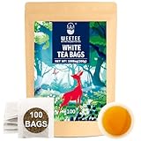 WEEETEE Weißer Tee Beutel, 100 Stück White Tea Bags, reiner Weisser Tee,...